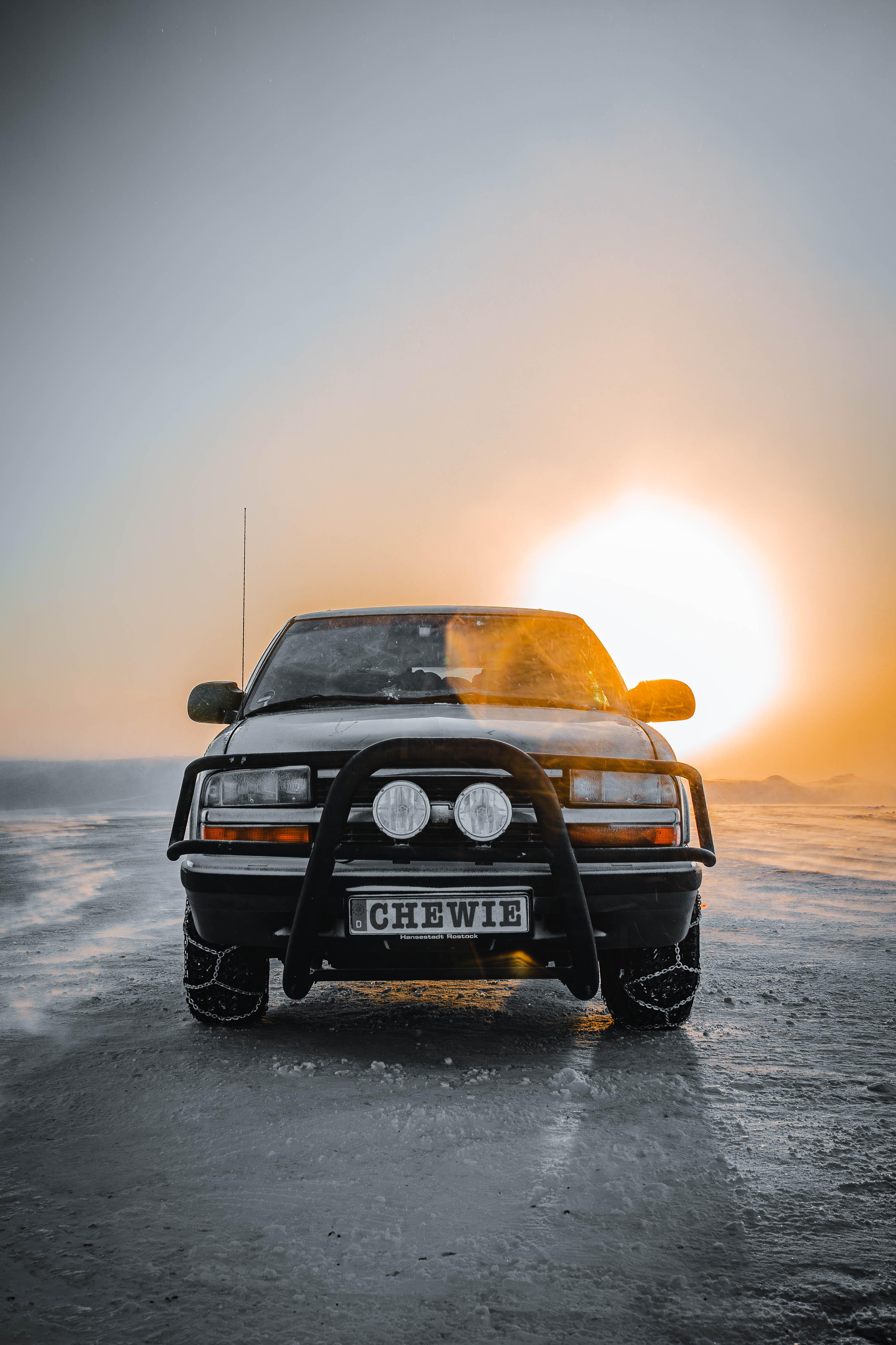 1999 Chevy Blazer at the North Cape in winter, symbolizing independence, resilience, and the ability to keep moving in harsh conditions.