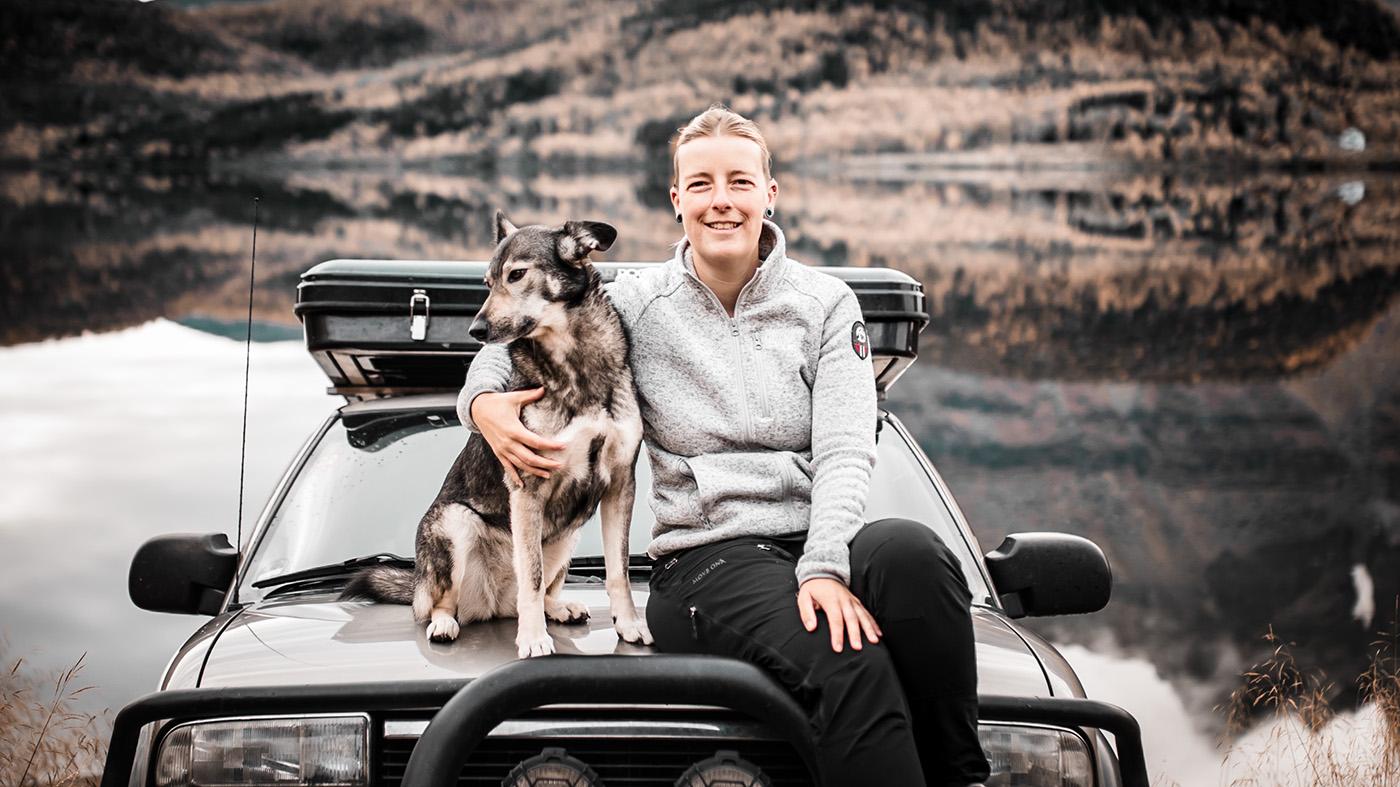 Your AppSec Guide with her dog on an overlanding adventure – building real-world resilience.