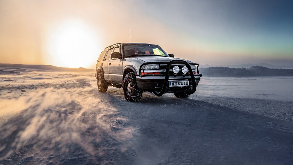Anne's trusty old Chevy Blazer made it under rough conditions to North Cape in winter Anne's old Chevy Blazer at North Cape, Northern Norway in February 2024 — it survived -28 degrees along the way in Sweden to cross the arctic circle and reach North Cape in winter. It's built for rough terrain.