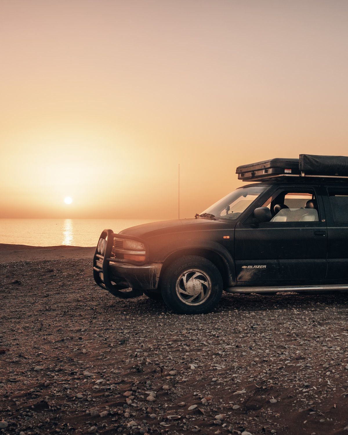 Anne's Blazer in the sand dunes at the Atlantic ocean in Morocco 1999 Chevrolet S10 Blazer parked in the sand dunes at the Atlantic ocean in Morocco.